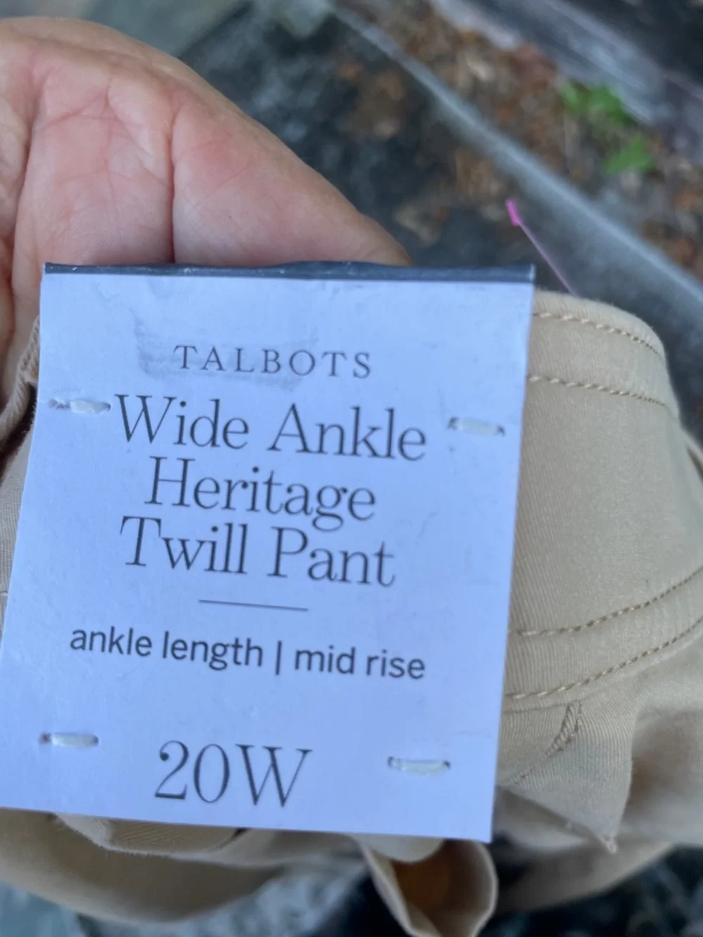 talbots wide ankle heritage khaki pants